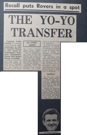 The yo-yo transfer - 16 October 1971
